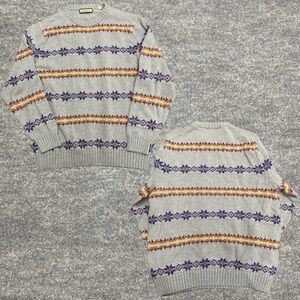 GH Bass & Co Men's Wool Long Sleeve Pullover Sweater Size Large